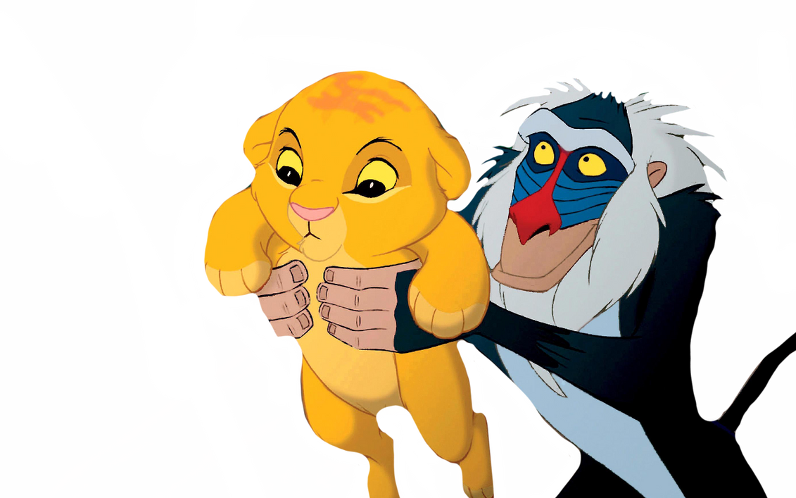 Rafiki holds simba by TheJurassicDragon on DeviantArt
