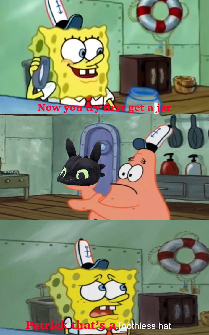 Patrick 2 Tooth Patrick thats a toothless hat by DracoAwesomeness on DeviantArt