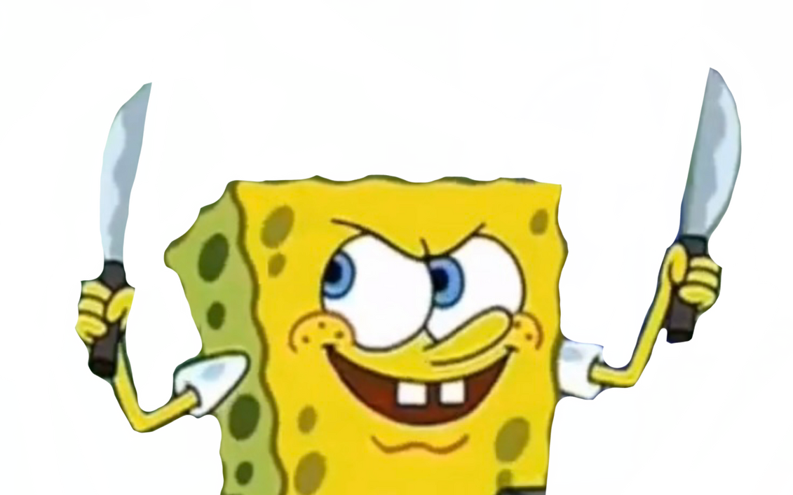 SpongeBob with knives by WalkingWithDragons on DeviantArt
