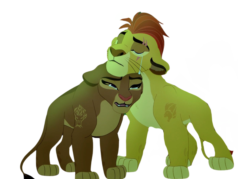 Kion comforts Rani by DracoAwesomeness on DeviantArt