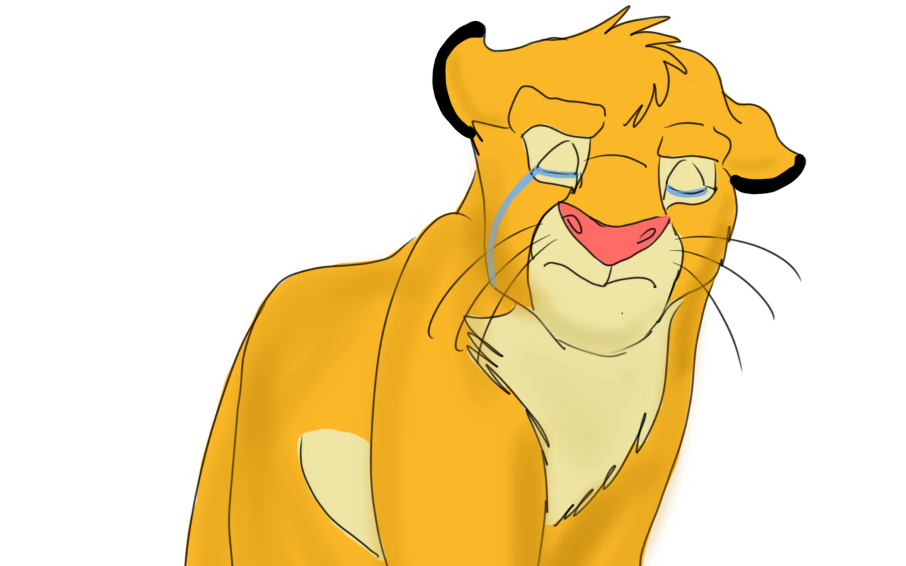 Simba crying by DracoAwesomeness on DeviantArt