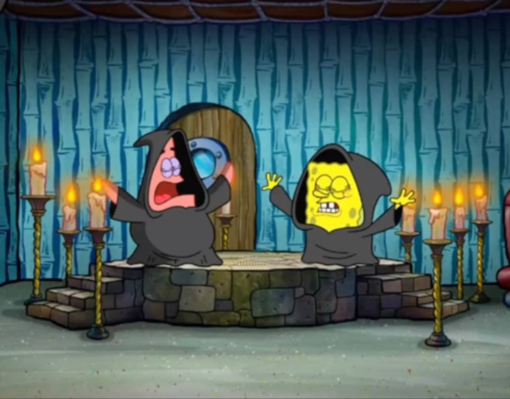 SpongeBob and Patrick ritual by DracoAwesomeness on DeviantArt