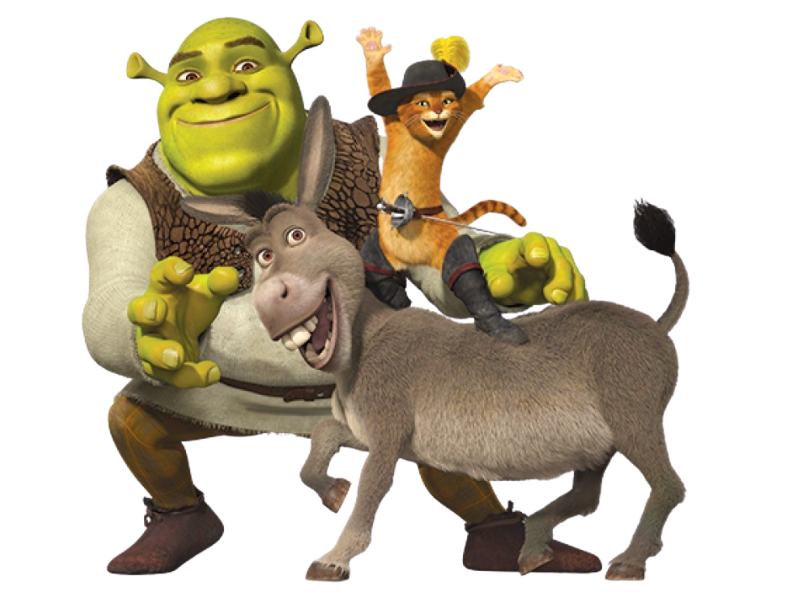 Shrek, cat and burro PNG. by onlytruemusic on DeviantArt