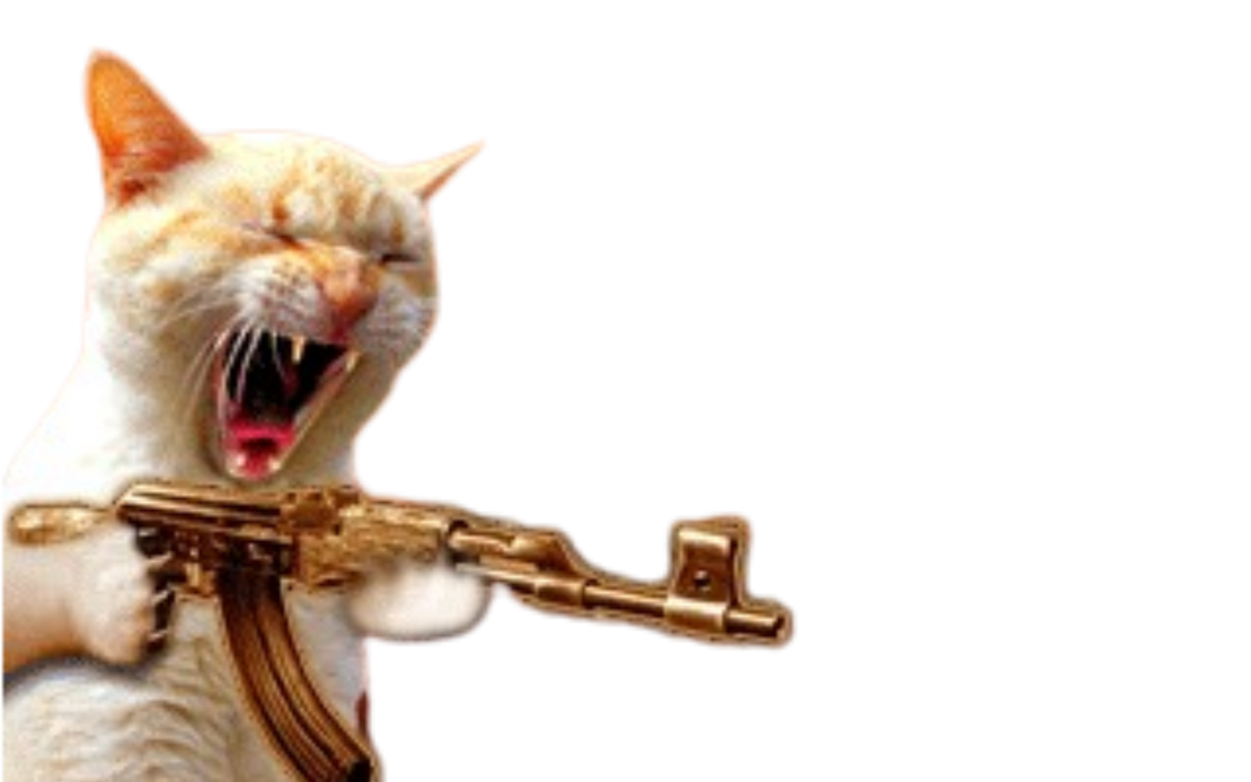 Cat with gun by DracoAwesomeness on DeviantArt