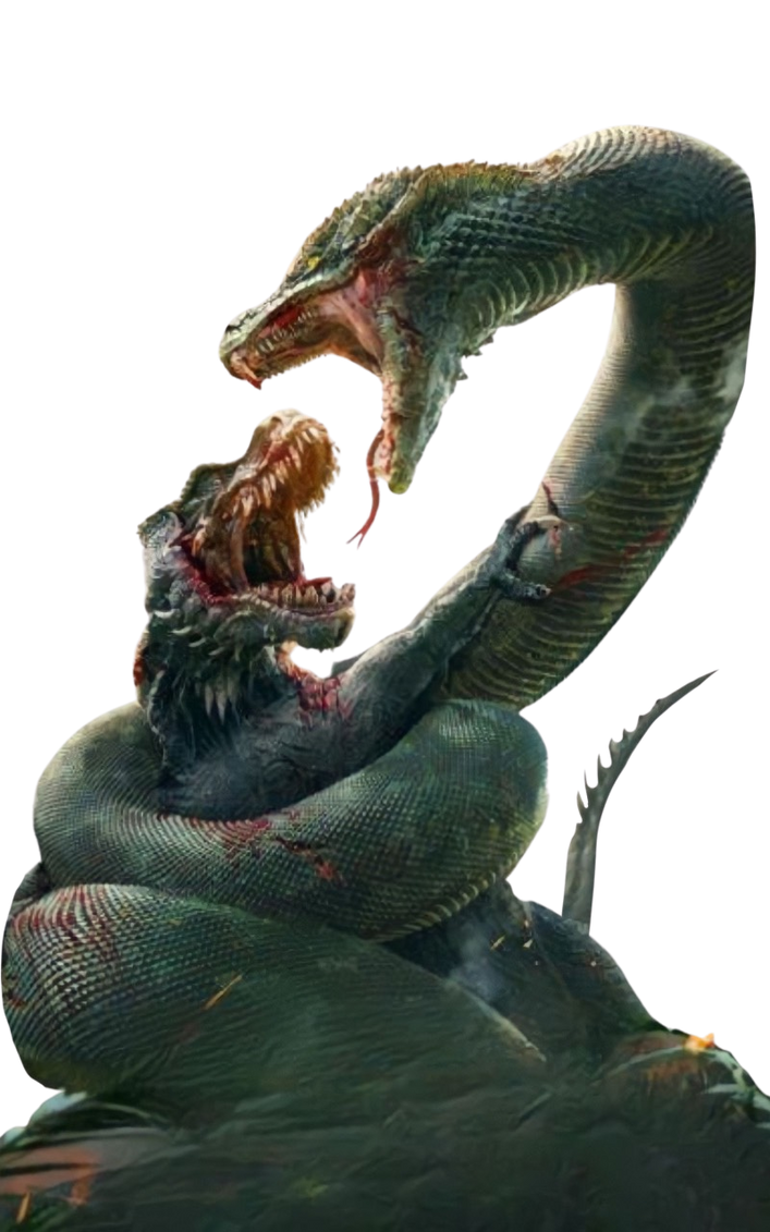 Dinosaur vs python by DracoAwesomeness on DeviantArt