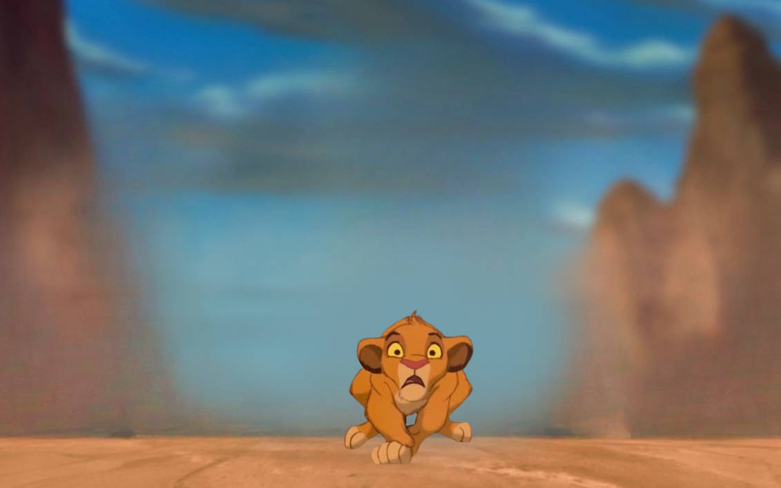 Simba running from what by DracoAwesomeness on DeviantArt