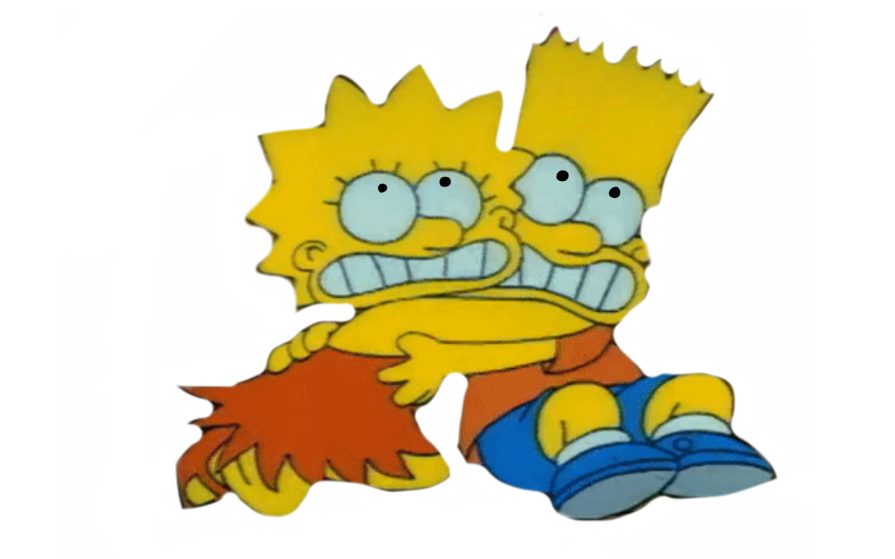 Scared Lisa Sim Bart and lisa scared by DracoAwesomeness on DeviantArt