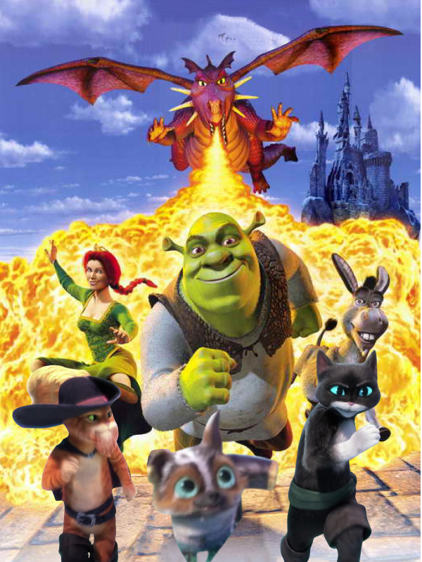 Shrek, donkey and dragon Elizebeth escape dragon by DracoAwesomeness on  DeviantArt