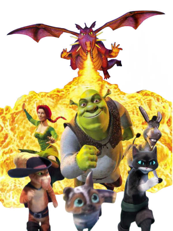 Shrek, donkey and dragon Elizebeth escape dragon by DracoAwesomeness on  DeviantArt