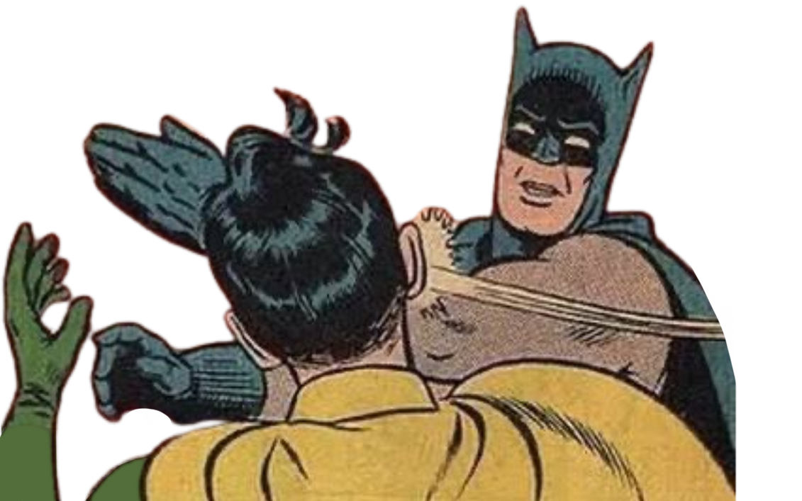 Batman slaps Robin by DracoAwesomeness on DeviantArt