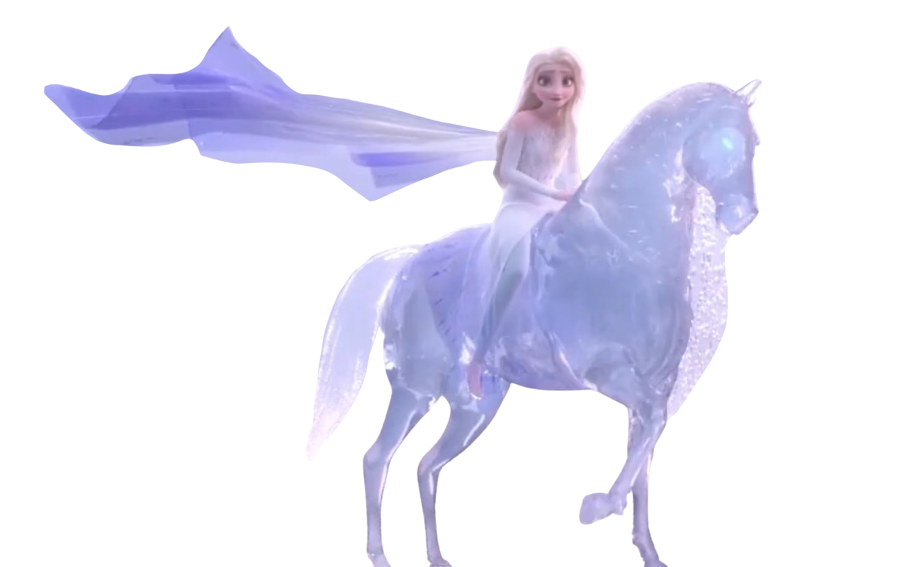 Elsa rides the water horse by DracoAwesomeness on DeviantArt