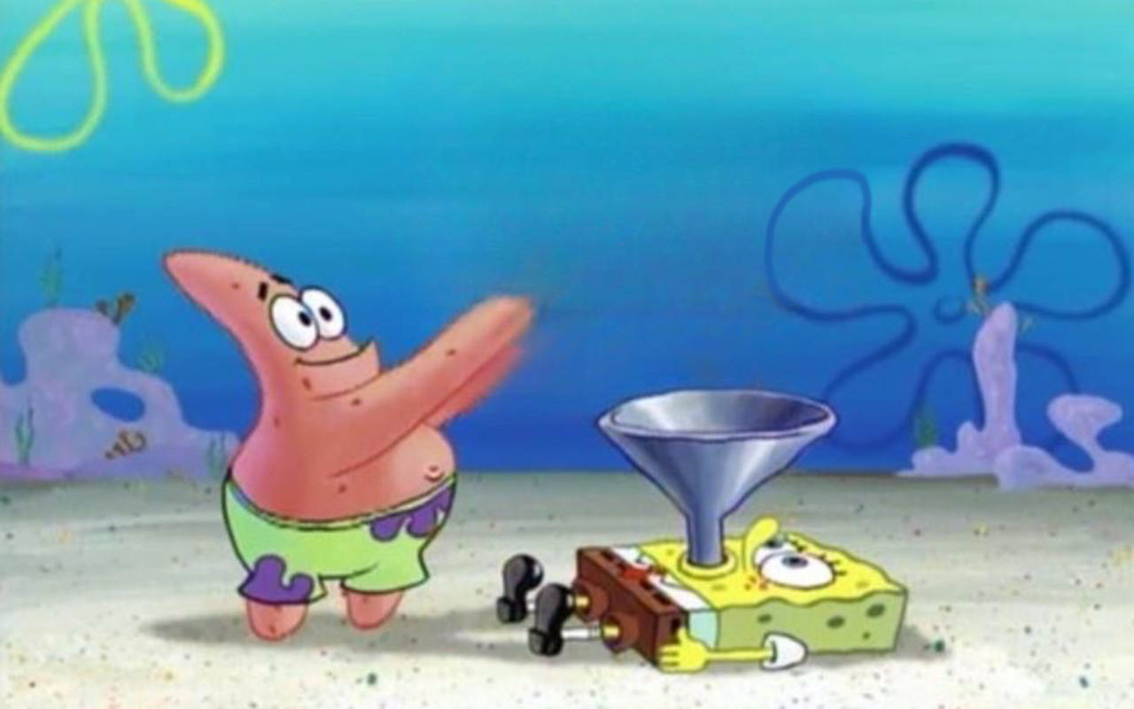 Patrick Exploding Stuff Patrick throws what by DracoAwesomeness on DeviantArt