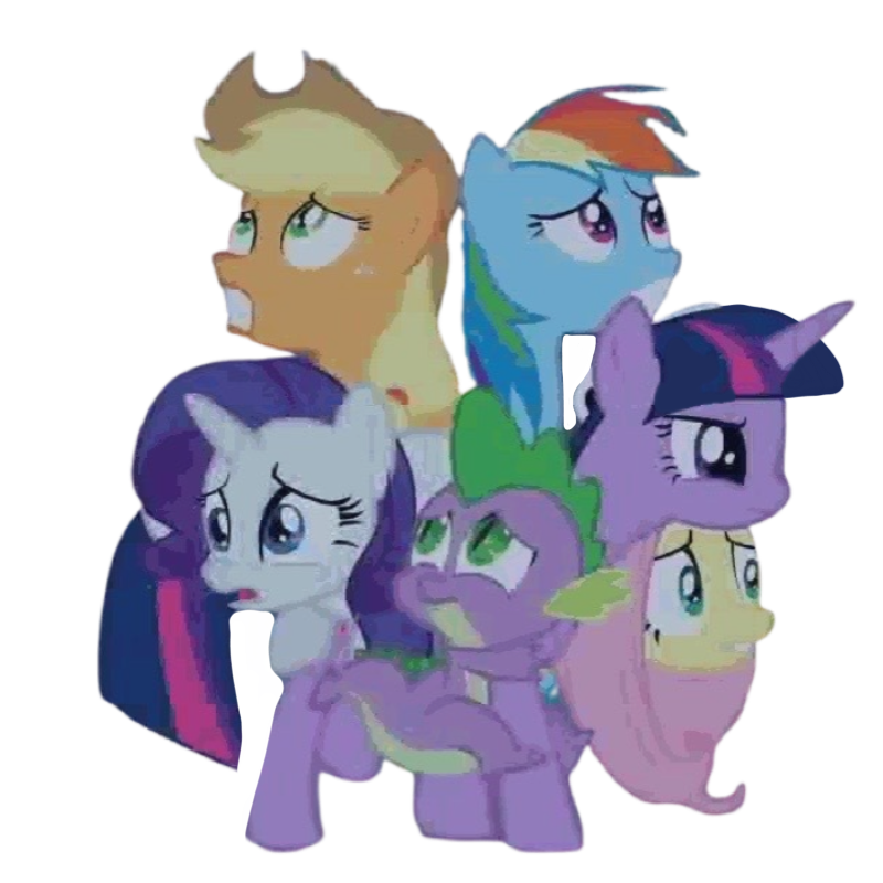 The mane 6 and spike scared by DracoAwesomeness on DeviantArt