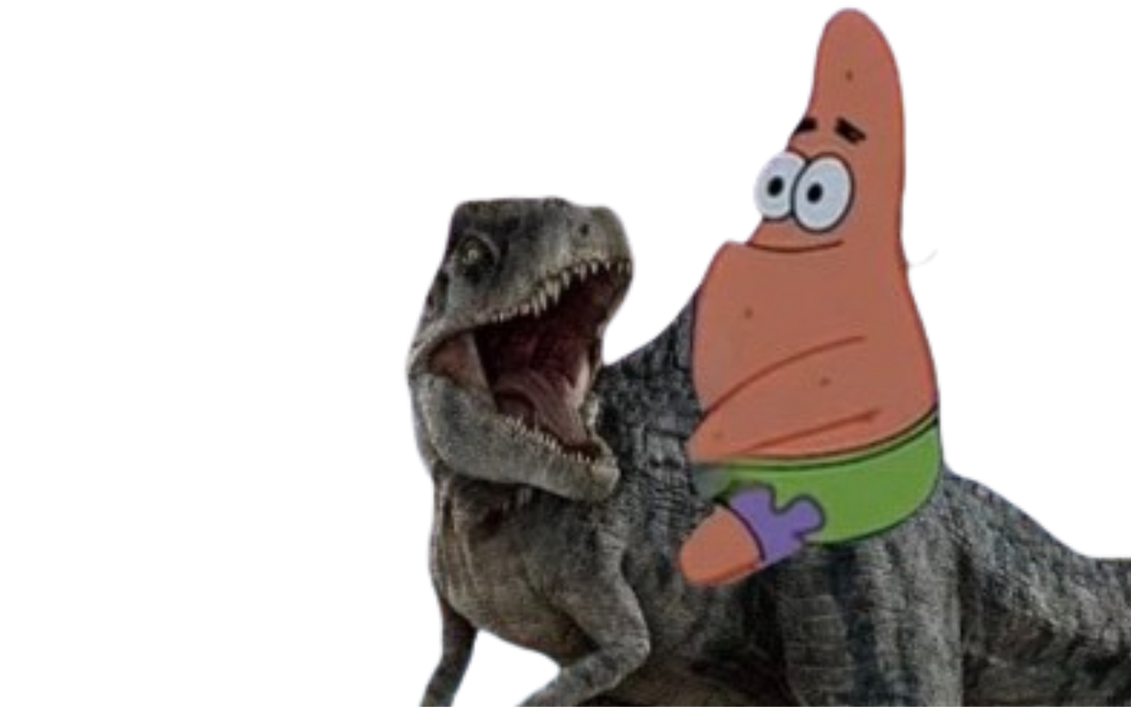 Patrick Insectosaurus Patrick on a gigantosaurus by DracoAwesomeness on DeviantArt