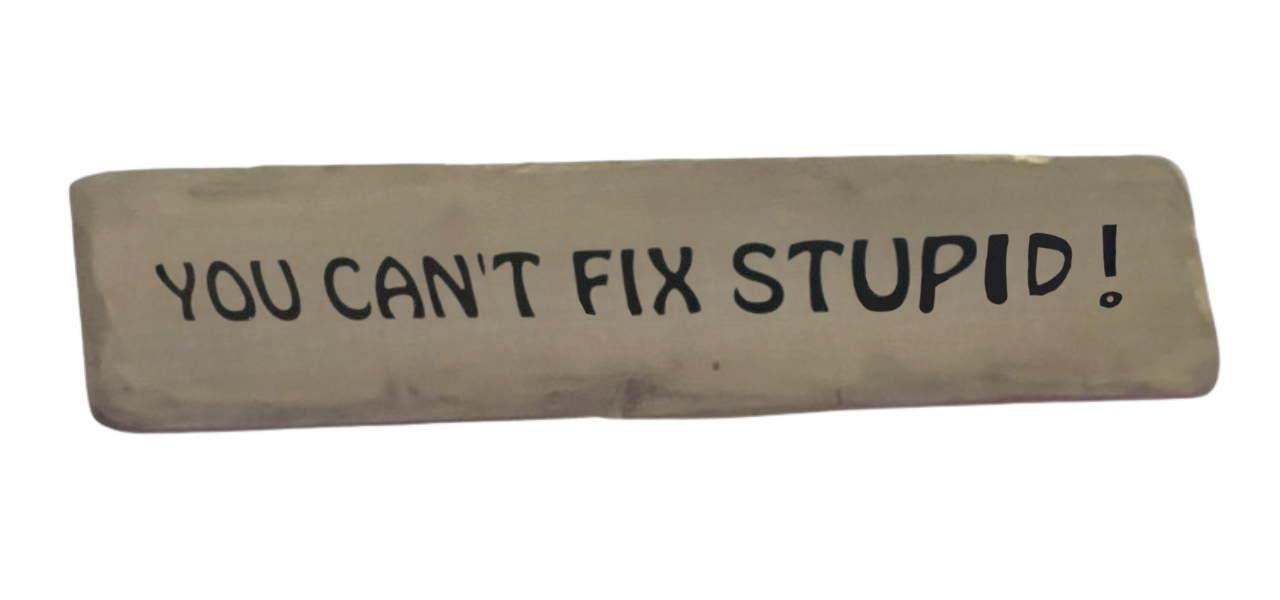You cant fix stupid sign by DracoAwesomeness on DeviantArt