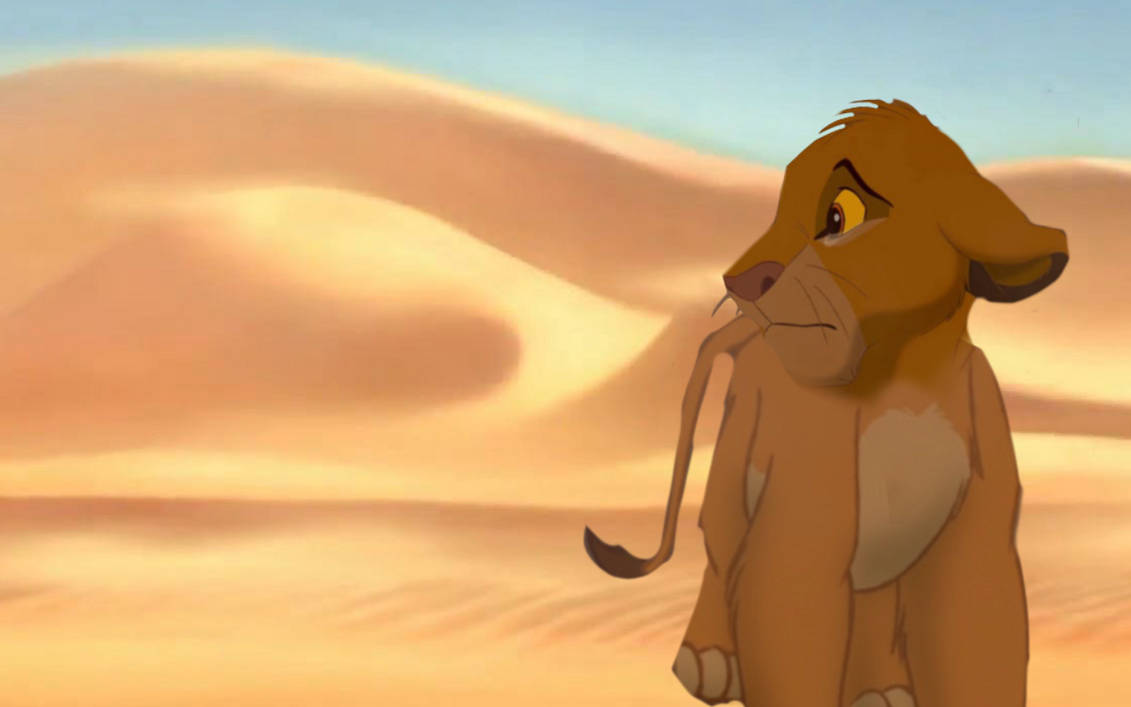 Simba in the desert by DracoAwesomeness on DeviantArt