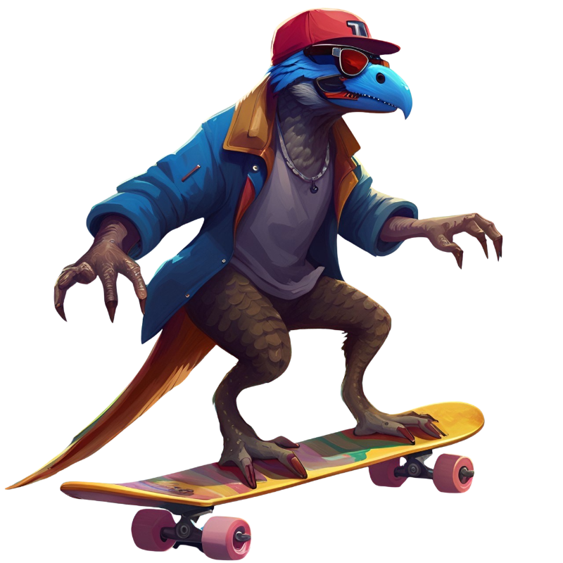 Deviantart Raptor Riding Raptor riding a skateboard by DracoAwesomeness on DeviantArt