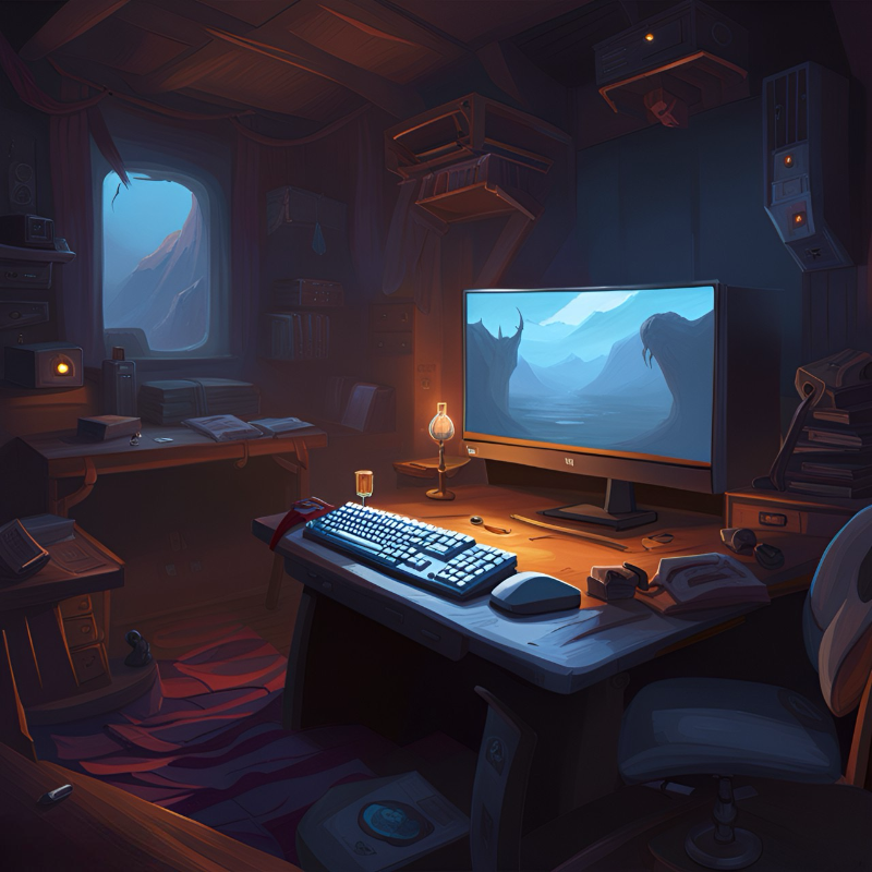 Mythical gaming room by DracoAwesomeness on DeviantArt
