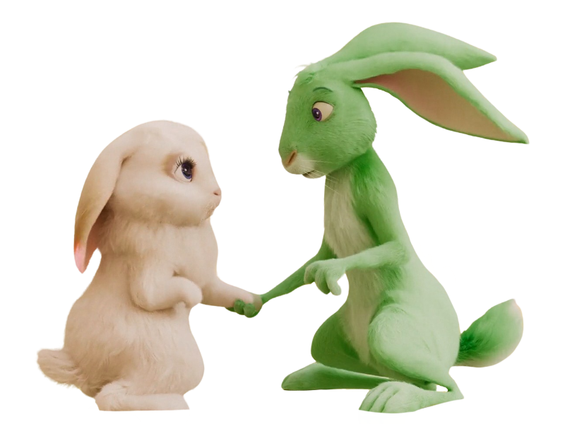 Bungee and jade rabbit by DracoAwesomeness on DeviantArt