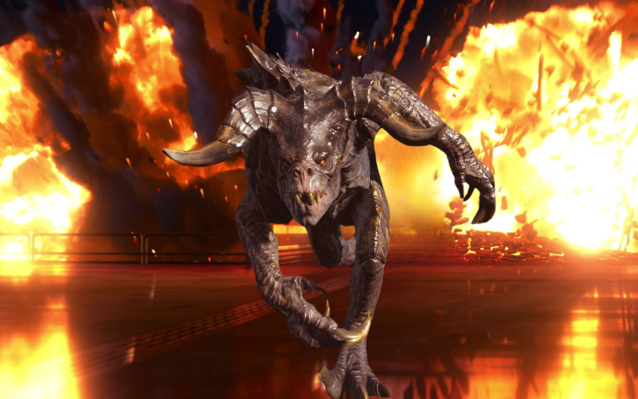 Deathclaw Inflation Deviantart Deathclaw escapes from explosion by DracoAwesomeness on DeviantArt