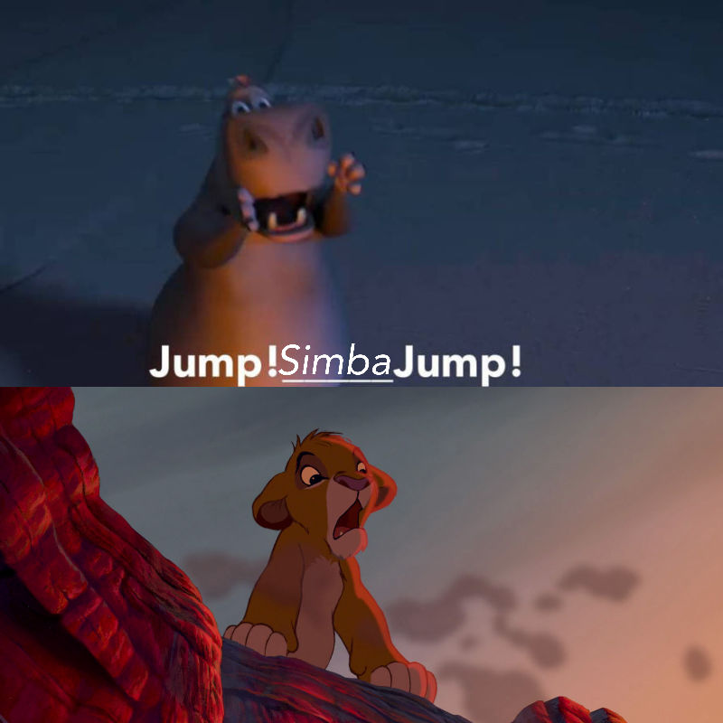 Simba Jumping Vector Gloria yells for Simba to jump by DracoAwesomeness on DeviantArt