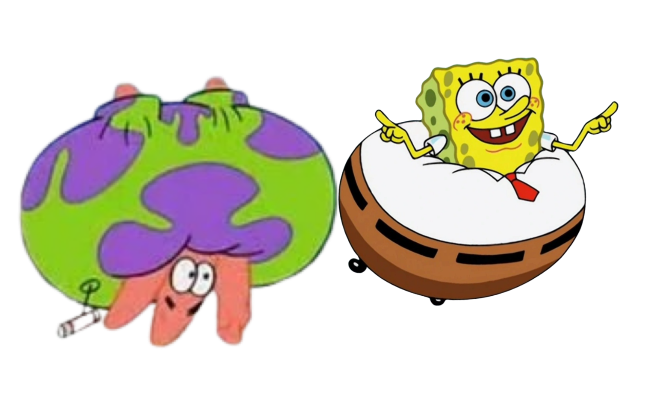 Spongebob Inflation SpongeBob and Patrick wearing inflatable pants by DracoAwesomeness on ...