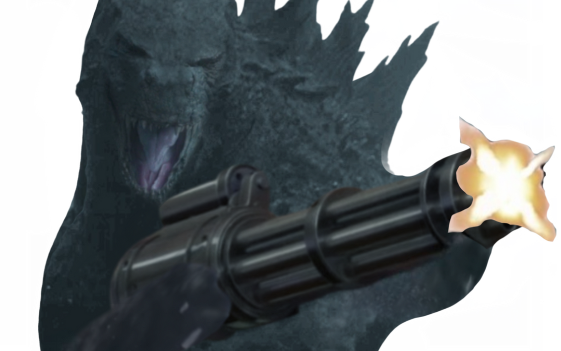 Godzilla 2014 with gun firing png by DracoAwesomeness on DeviantArt