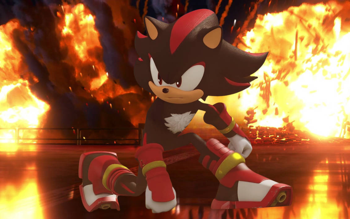 Shadow turns away from explosion by DracoAwesomeness on DeviantArt
