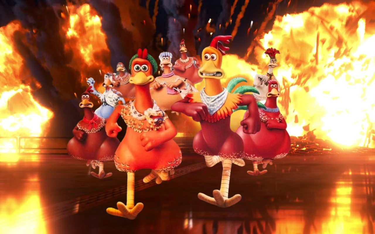 The chickens run from explosion by DracoAwesomeness on DeviantArt