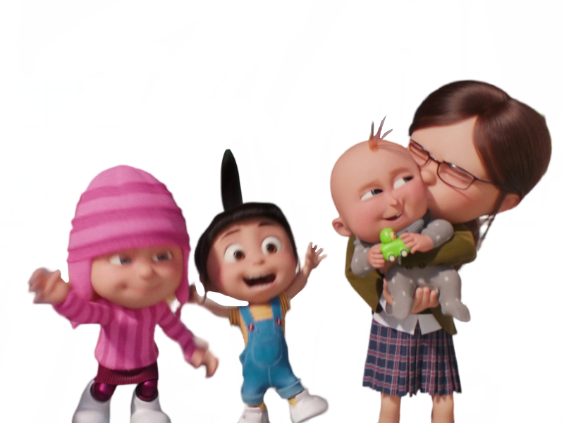 Margo, Edith, Agnes and Gru Jr by DracoAwesomeness on DeviantArt