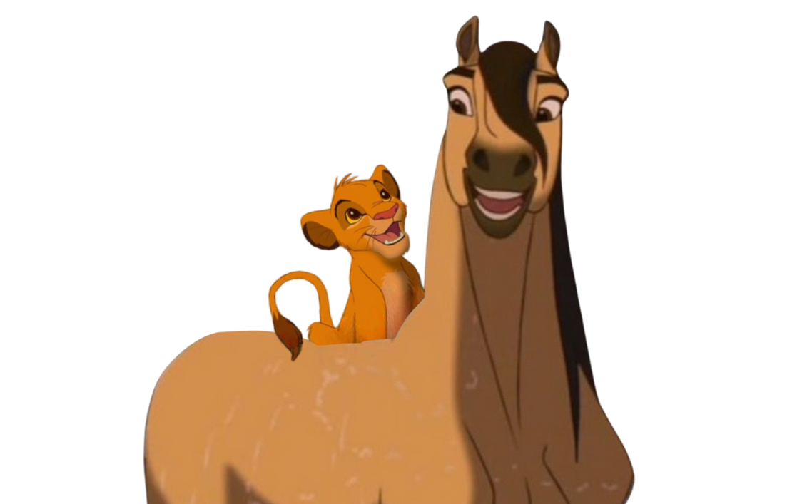 Simba and Spirit by DracoAwesomeness on DeviantArt
