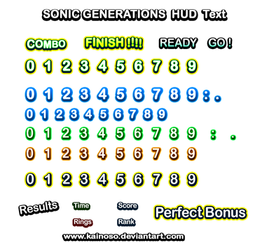 Sonic Generations HUD Text (WIP)