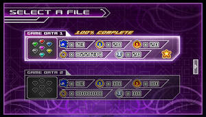 (Sonic vs Darkness) Game Data Select Screen