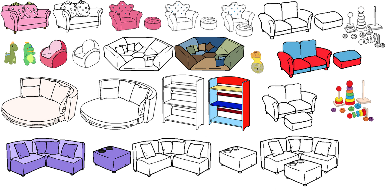 Homestuck Furniture Set by OokamiPincess14 on DeviantArt