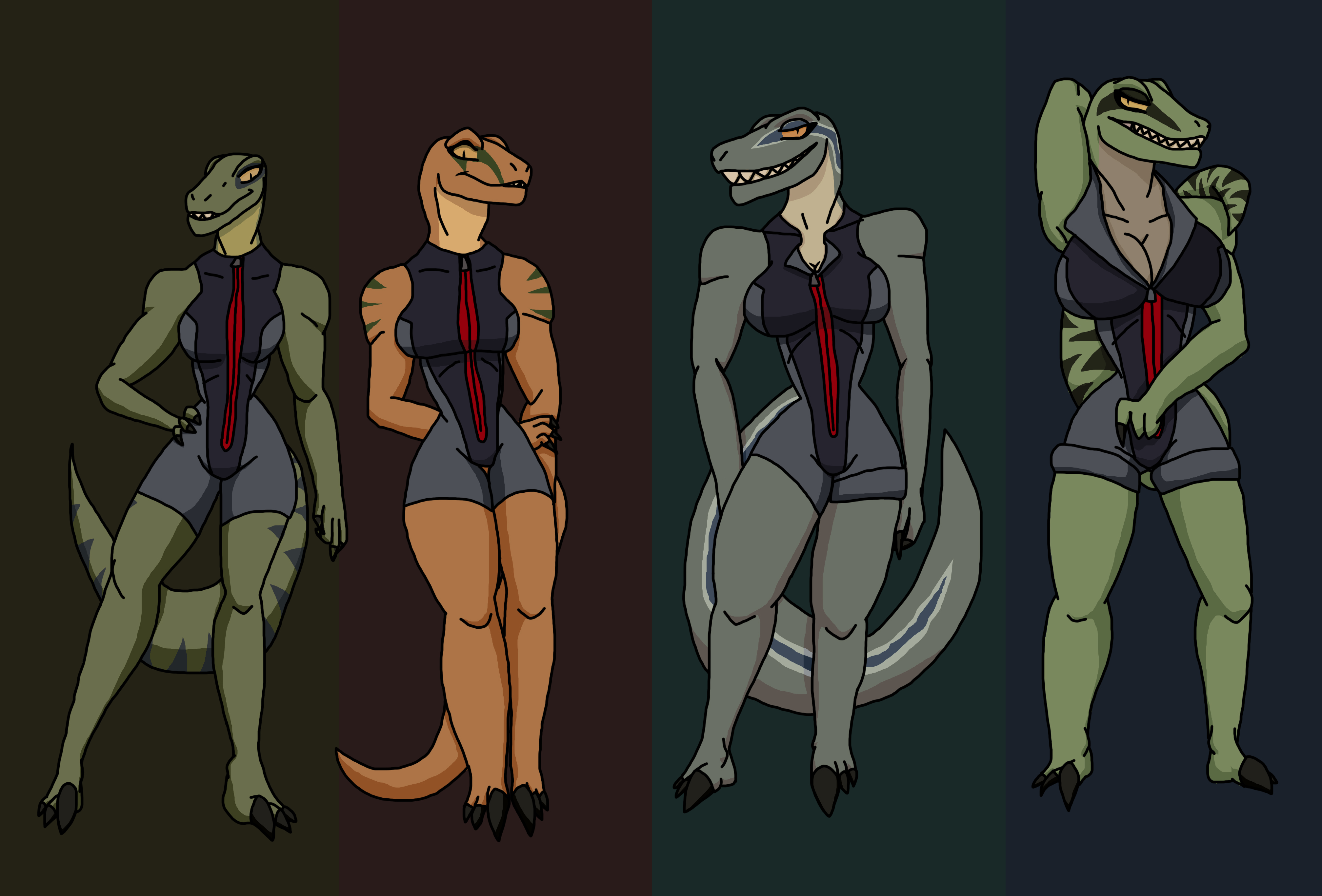 Jurassic World Raptor Squad by RHPenguin -- Fur Affinity [dot] net