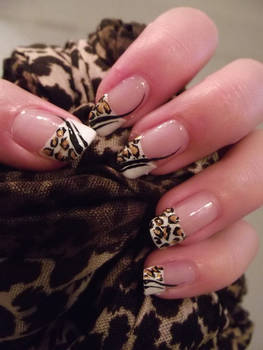 leopard nails