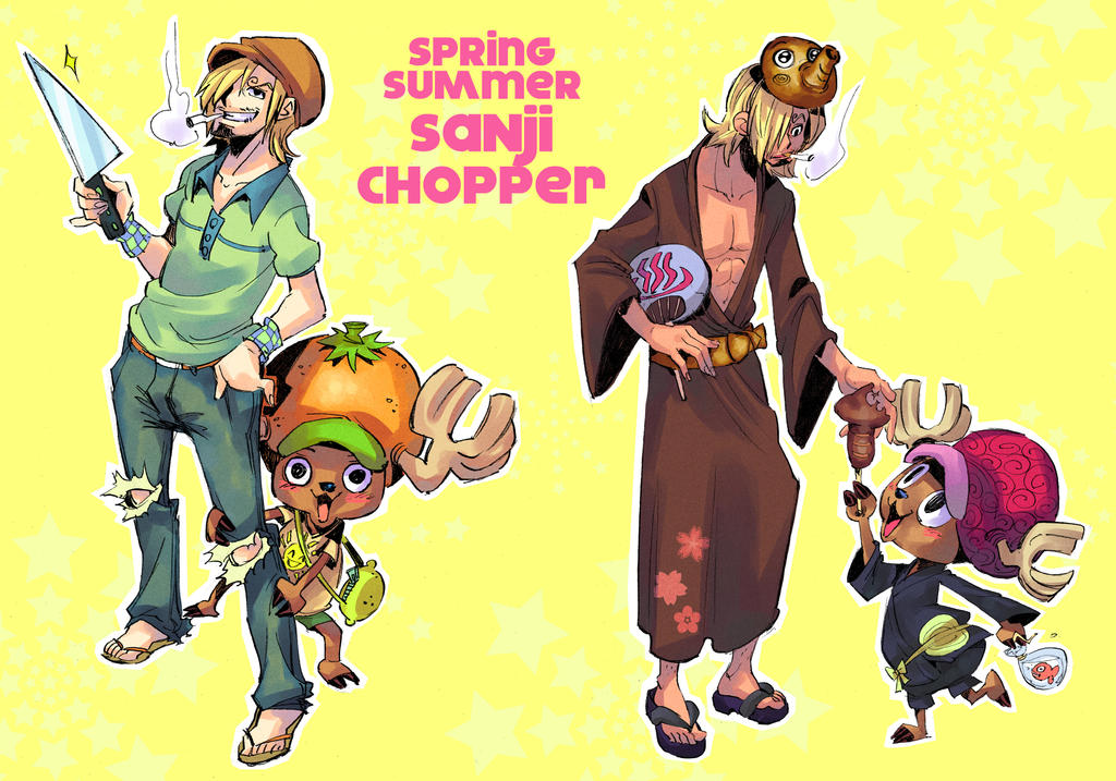 One Piece fashion fanart : Sanji and Chopper