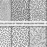 Trendy seamless patterns   80 90s.