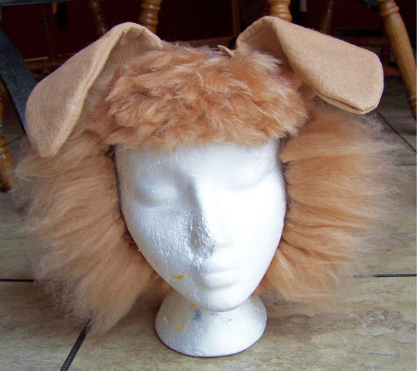 honey colored puppy wig WIP