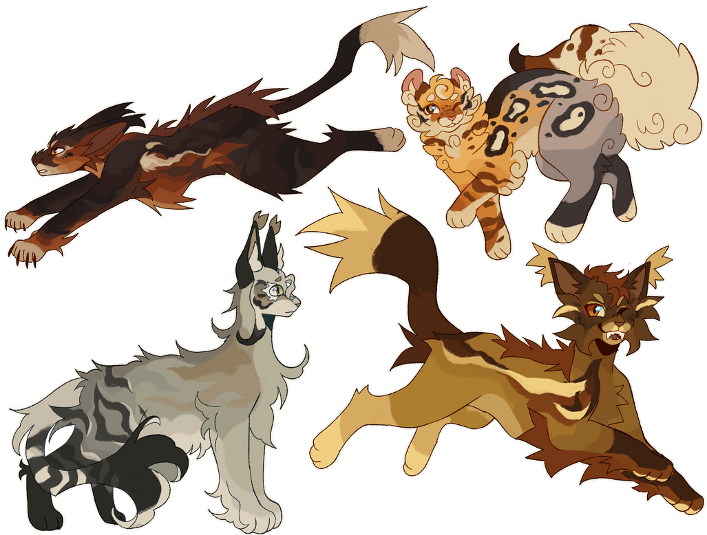 lizard based cat adopts !! OPEN BTA !! by SoleiIune on DeviantArt