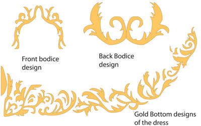 Princess Peach Gold Trim Design