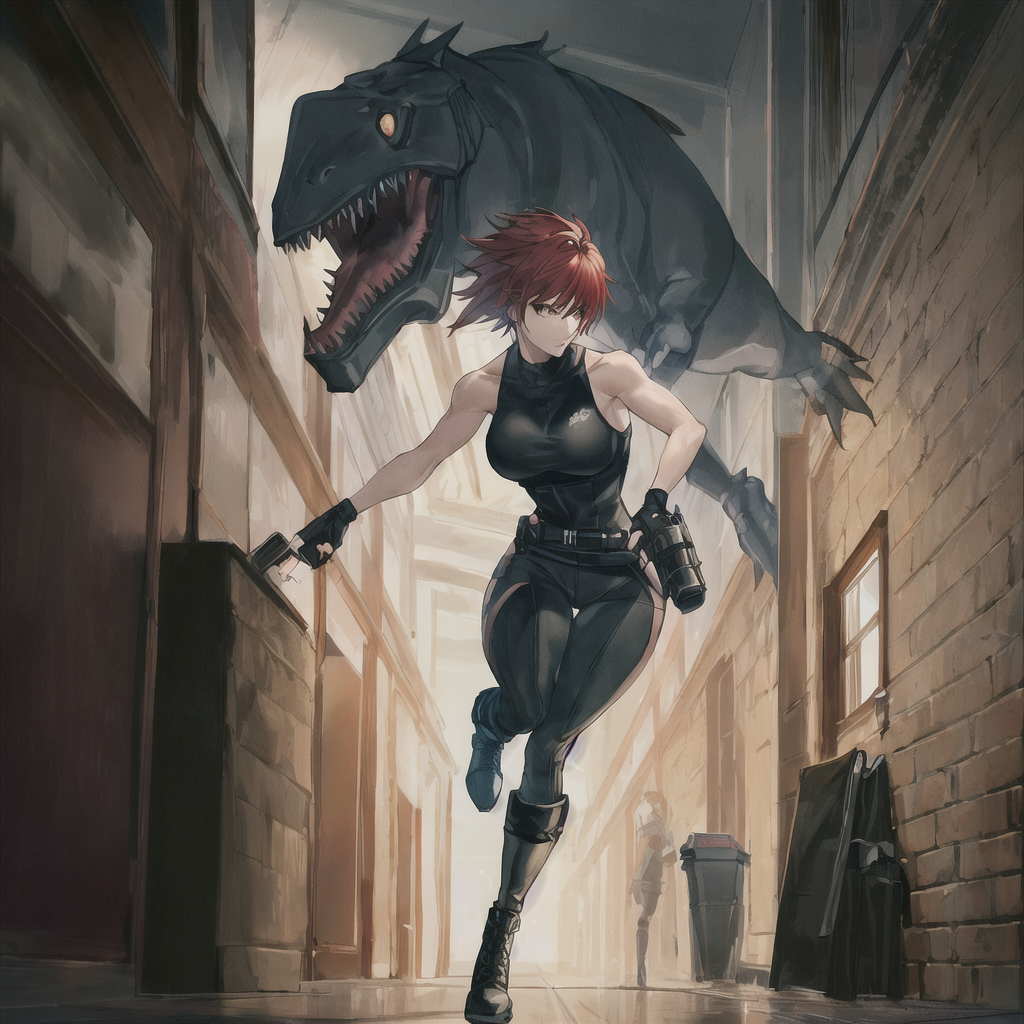 Regina and a Nervious Velociraptor - One of these days Dino Crisis will get  it's remake/remastered for sure! (Draw by yoracrab) : r/capcom