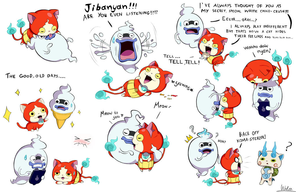 pic Yo Kai Watch Whisper And Jibanyan whisper x jibanyan poses by foxywolxy