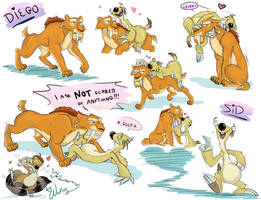 Ice Age - Sid X Diego Cute Poses~