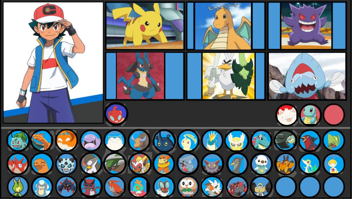 Ash Ketchum's Pokemon Team by Orcadude on DeviantArt