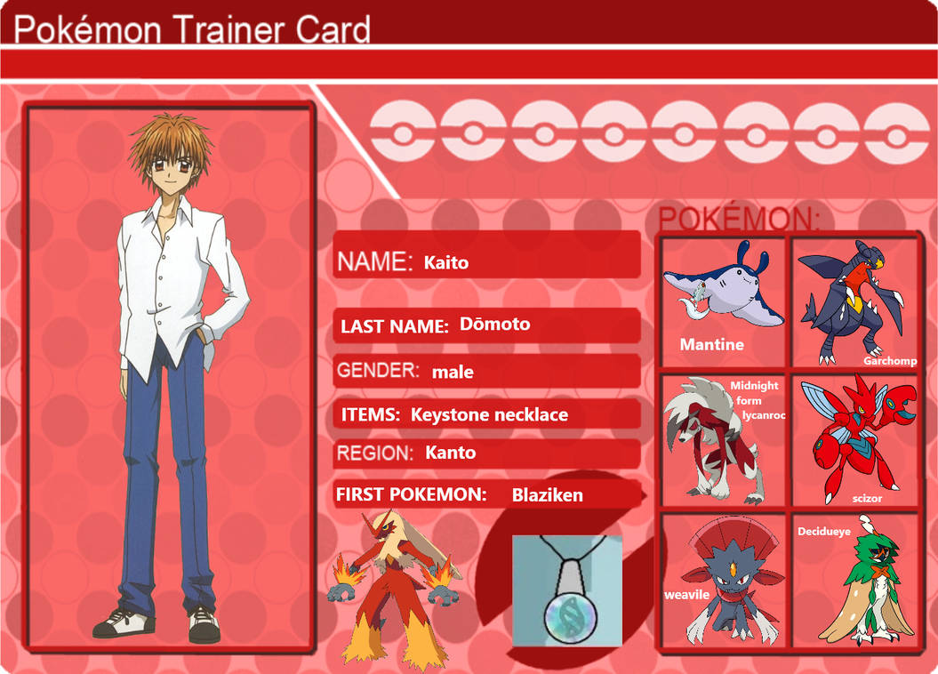 Kaito's Pokemon Trainer Team Template by Orcadude on DeviantArt