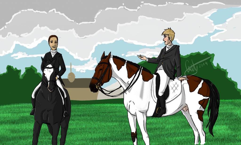 AUSe-Olympics: Dressage Warm-up by BayloneRose on DeviantArt