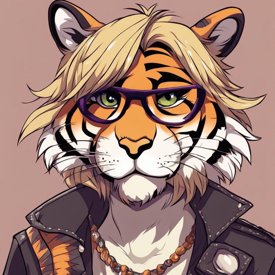 Glam Rock Punk Tiger by Stormtiger on DeviantArt