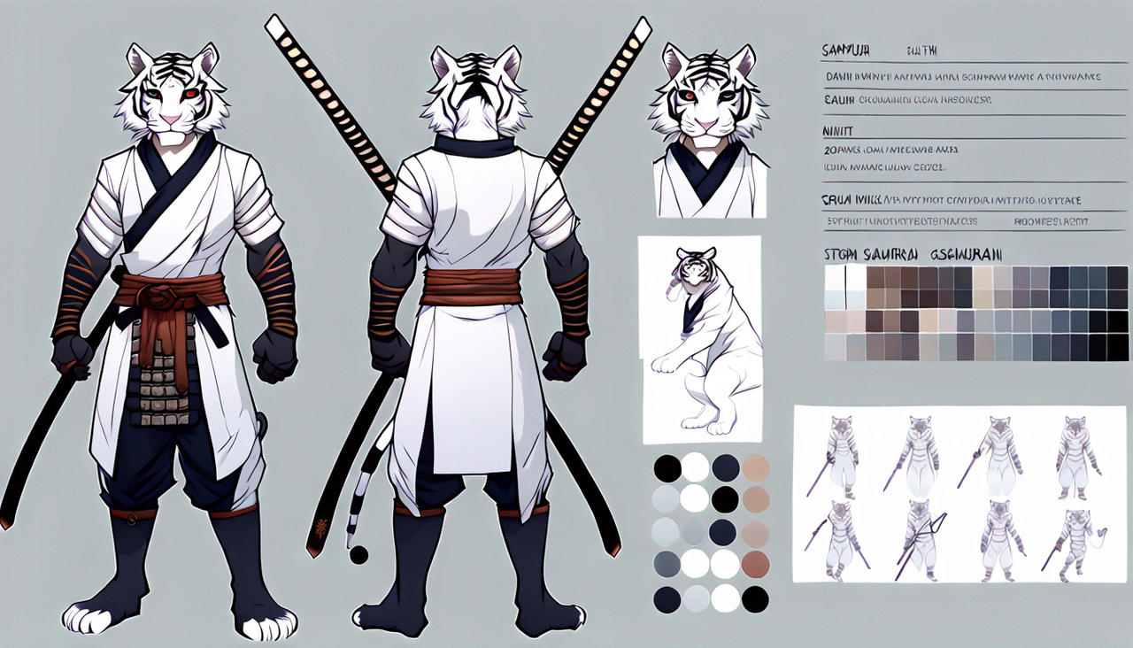 Male Anthro White Tiger Storm Samurai Reference Sh By Stormtiger On male-anthro-white-tiger-storm-samurai-reference-sh-by-stormtiger-on