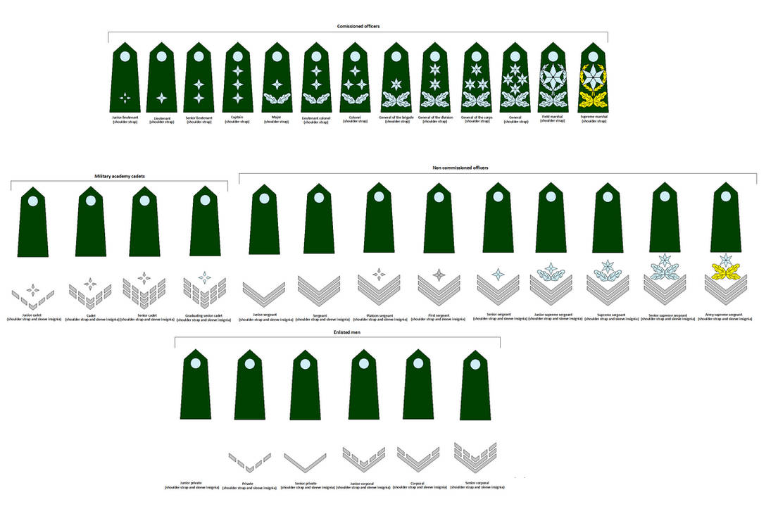 Rank insignia of a fictional army by Mikenere on DeviantArt